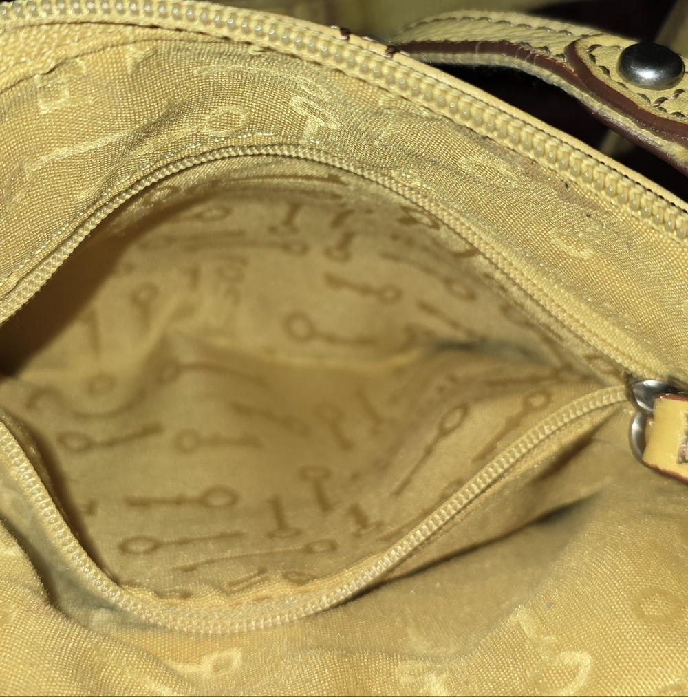 Vintage Fossil Yellow Genuine Leather Crossbody - Picture 8 of 13